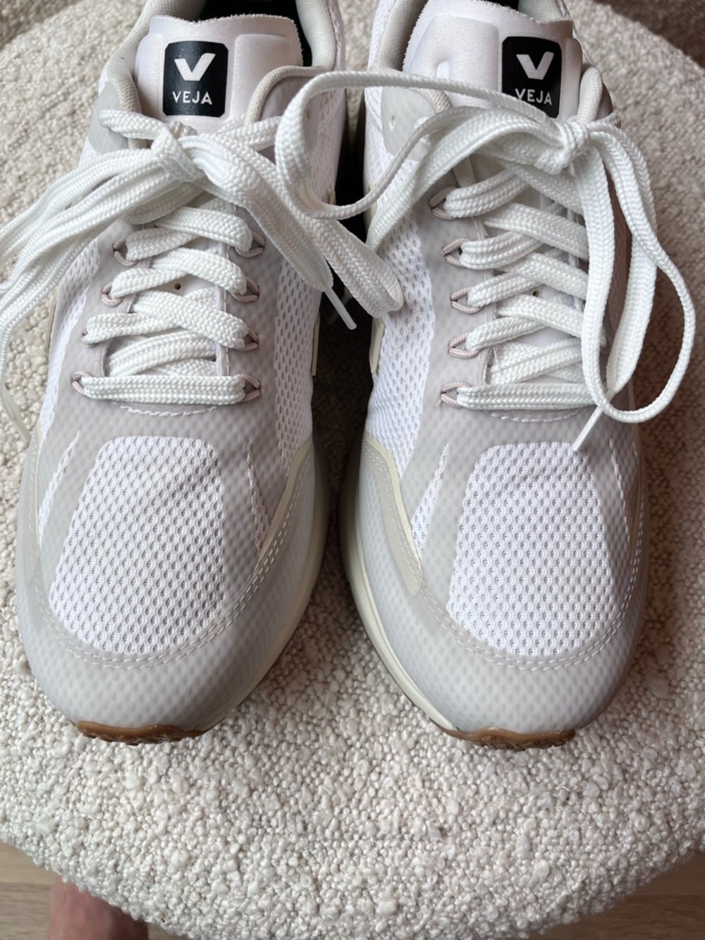 Veja White and Cream Athletic Sneakers - Picture 8 of 13